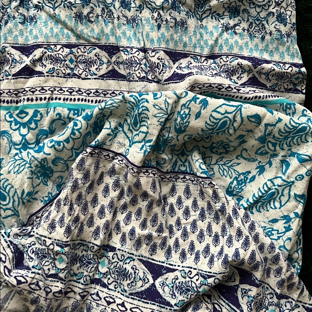 blue n white adjustable slip dress